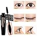 SUNNYM 4D Makeup Eyelash Mascara Eye Lashes Makeup Silk Fiber Lash Mascara Black Thick Lengthening Eye Lashes