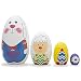 5" Set of 4 Bunny, Sheep, Chick & Flower Easter Egg Wooden Nesting Dolls