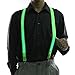 Glovion ® LED Light Up Illumination Suspenders for Party Favor-Green