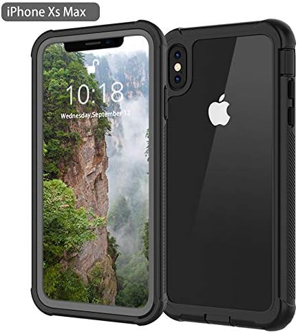 iPhone Xs Max Case, Realproof Rugged Full Body Protection Crystal Clear with Screen Protector Shockproof Protective Case for iPhone Xs Max - 6.5in