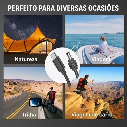H'MASTON Cabo Para Carregar Starlink Mini Adaptador Dc Para Tipo C 100W À Prova D'Água Para Starlink Mini Power Bank (Fonte de Alimentação Deve Suportar 65 W ou Mais) (200, centímetros)