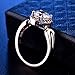 GULICX Jewelry Rose-Gold Base CZ Round White Stone Women Gorgeous Ring