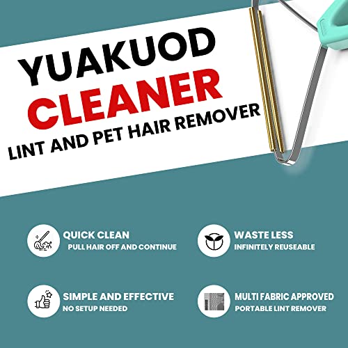 YUAKUOD Pet Hair Remover, Special Dog Hair Remover Multi Fabric Edge and Carpet Scraper, Quick Cat Hair Remover for Couch, Pet Towers and Rugs