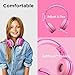 LilGadgets Connect+Wired Kids Headphones for School with Microphone, Volume Limiting & Noise Reduction Over-Ear Headset with Cord, SharePort Technology & SoftTouch Padding, Pink - Kid Headphones