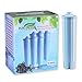 PureGreen Compatible Jura Blue Clearyl Coconut Shell Activated Water Filter Cartridges for Capresso 71445 Automatic Coffee Maker & Espresso Center Machines - Unbleached 6 Pack - for Home & Kitchen Use