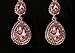 NLCAC Tear Drop Earrings Women Wedding Crystal Earrings Tiered Drop Earrings (rose gold)