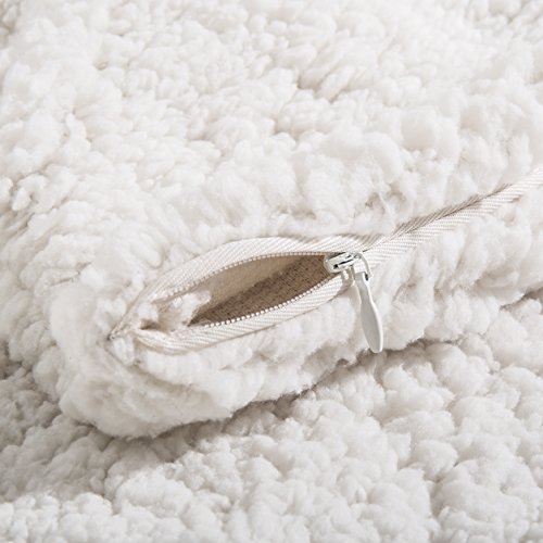 image for Reafort Ultra Soft Sherpa Body Pillow Cover/Case with Zipper Closure S