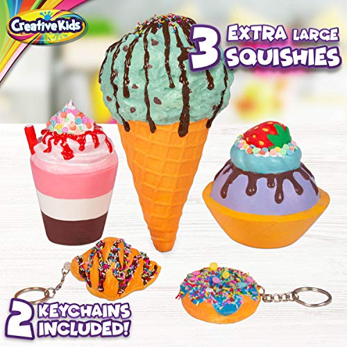 Creative Kids Paint Your Own Squishies Kit Color 3 Jumbo & 2 Keychain