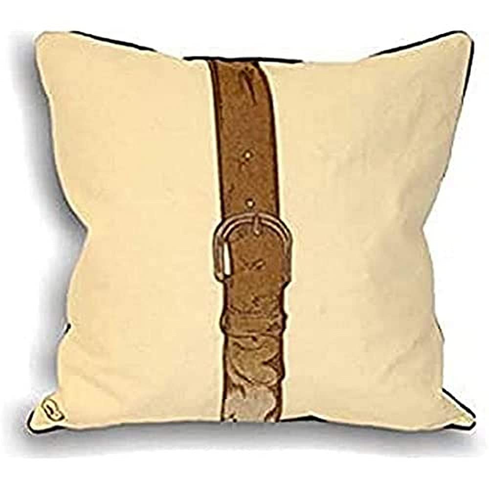 Riva Paoletti "Polo Strap" Cushion Covers, Cream, 45 x 45 cm — image 1