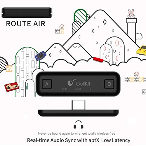 KU XIU Route Air Nintendo Switch Bluetooth Adapter, Wireless Audio