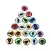 Whitelotous 20Pcs Glass Safety Eyes Craft Dinosaur Eyeballs Gem Decor for Doll Puppet Plush Animal(20mm)