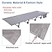 YAHILL Ultralight Folding Camping Cot Sleeping Collapsible Portable Foldable Bed Aluminum Replacements for Tent Backpack, Adults Youth Outdoor Travel Hiking Fishing Hunting (Grey -2nd Generation)