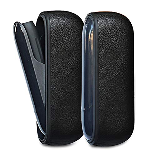 Case Cover for IQOS 3.0 E-Cigarette Protective Case Accessories PU Leather Scratch Waterproof Iqos3 Case Cover (Black)
