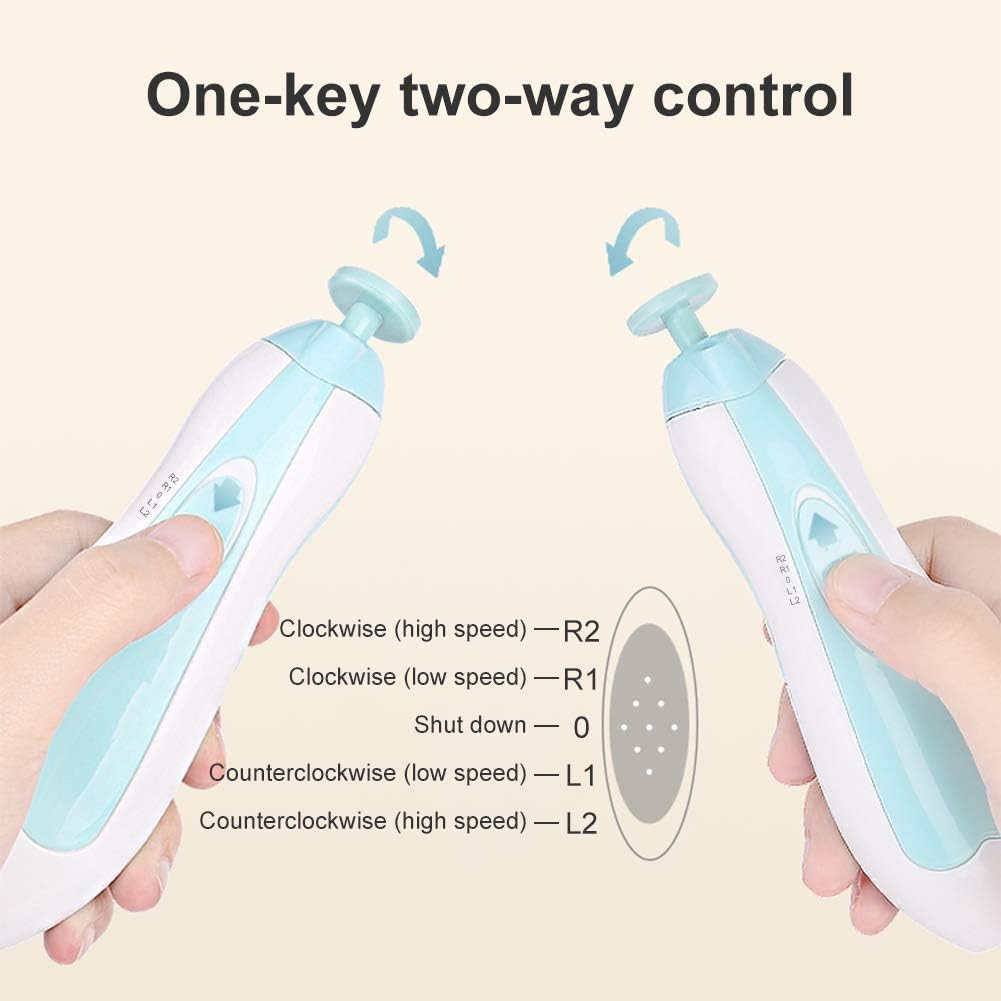 Kit De Coupe Ongles Electrique Pour Nouveau Ne Nourrisson Enfants Tondeuse A Ongles Electrique Orteils Et Lime A Ongles Electrique Pour Bebe Tout Petit Avec Lumiere Avant Led 6 En 1 Soin Des Ongles L Hygiene