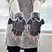 YAN & LEI Elephant Knitted Gloves for Women, One Size, Gray