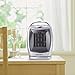 Warmtec 1500W Oscillating Ceramic Space Heater with Adjustable Thermostat,Portable Electric Heater Fan with Overheat Protection and Carry Handle (Silver)