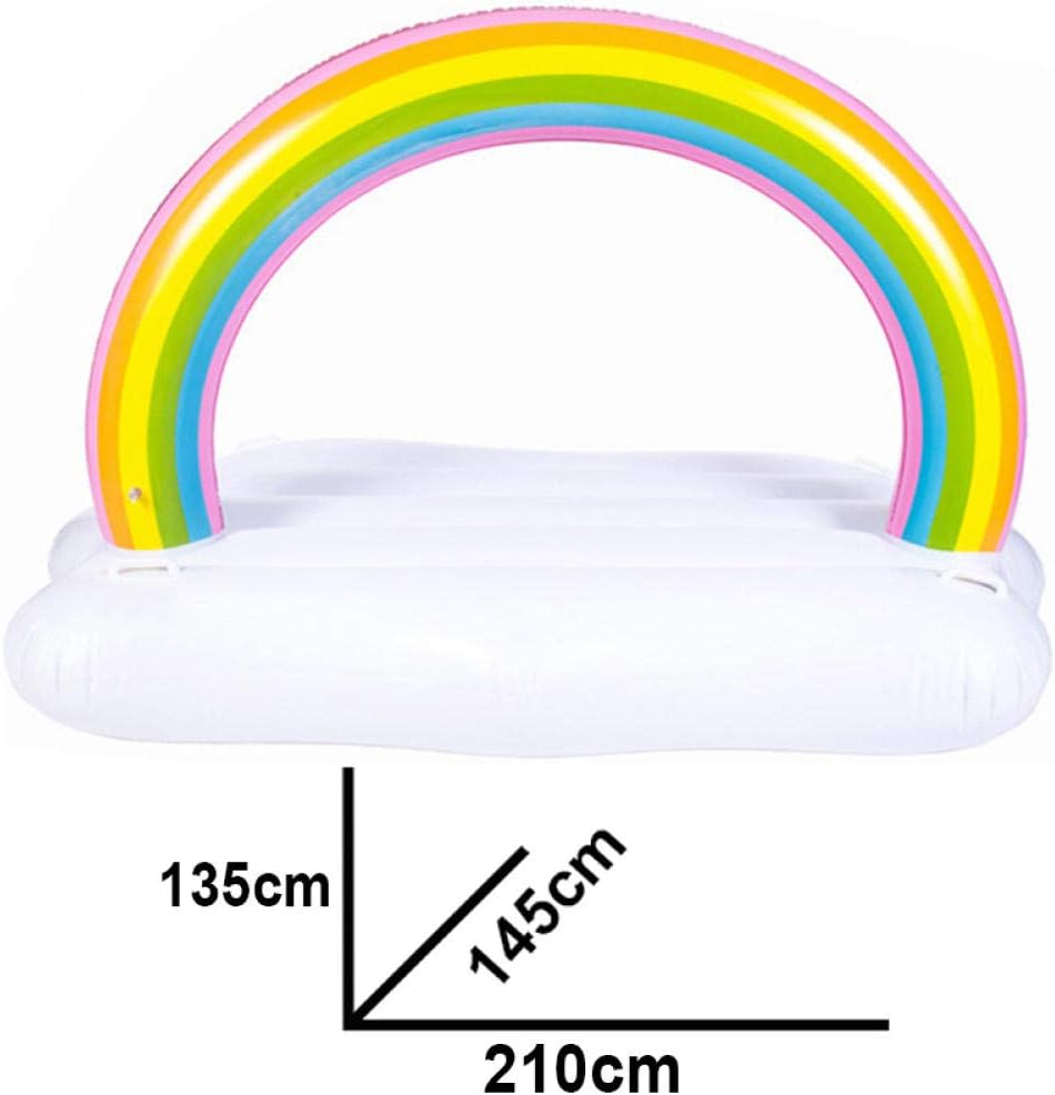CMTTOME Rainbow And Cloud The Floating Inflatable Bed Inflatable Pool Happy Float Boat Floats Raft