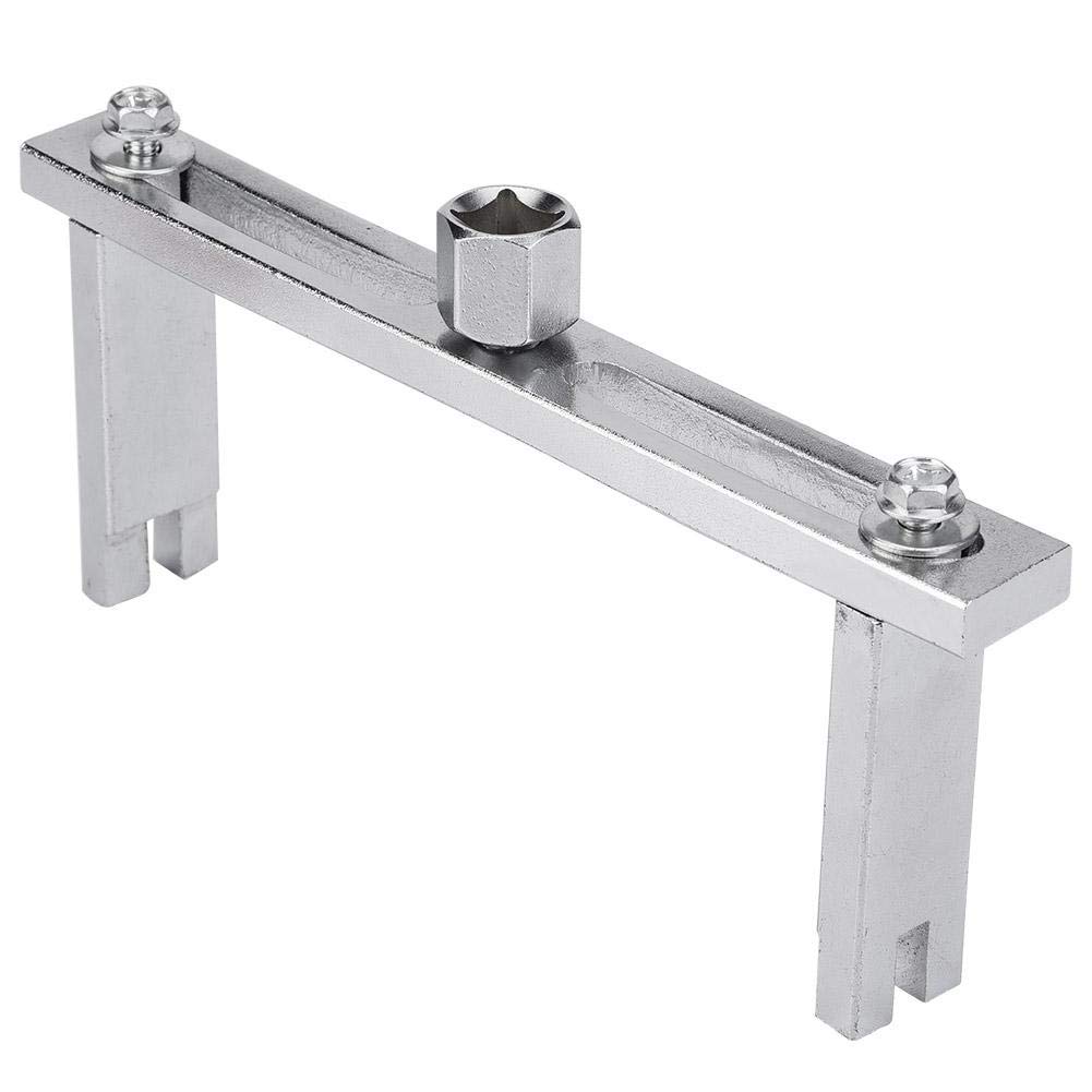 KIMISS Universal Car Fuel Tank Cap Lock Ring Wrench, Adjustable and Anti-Slip Pump Cover Tool for Easy Removal and Installation, 23mm/0.90'' to 190mm/7.48'', Silver