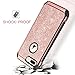 BENTOBEN iPhone 8 Plus Case, Glitter Sparkly Bling Slim 2 in 1 Hybrid Hard PC Cover Soft TPU Bumper Non-Slip Shockproof Protective Phone Case Cover for Apple iPhone 8 Plus 5.5