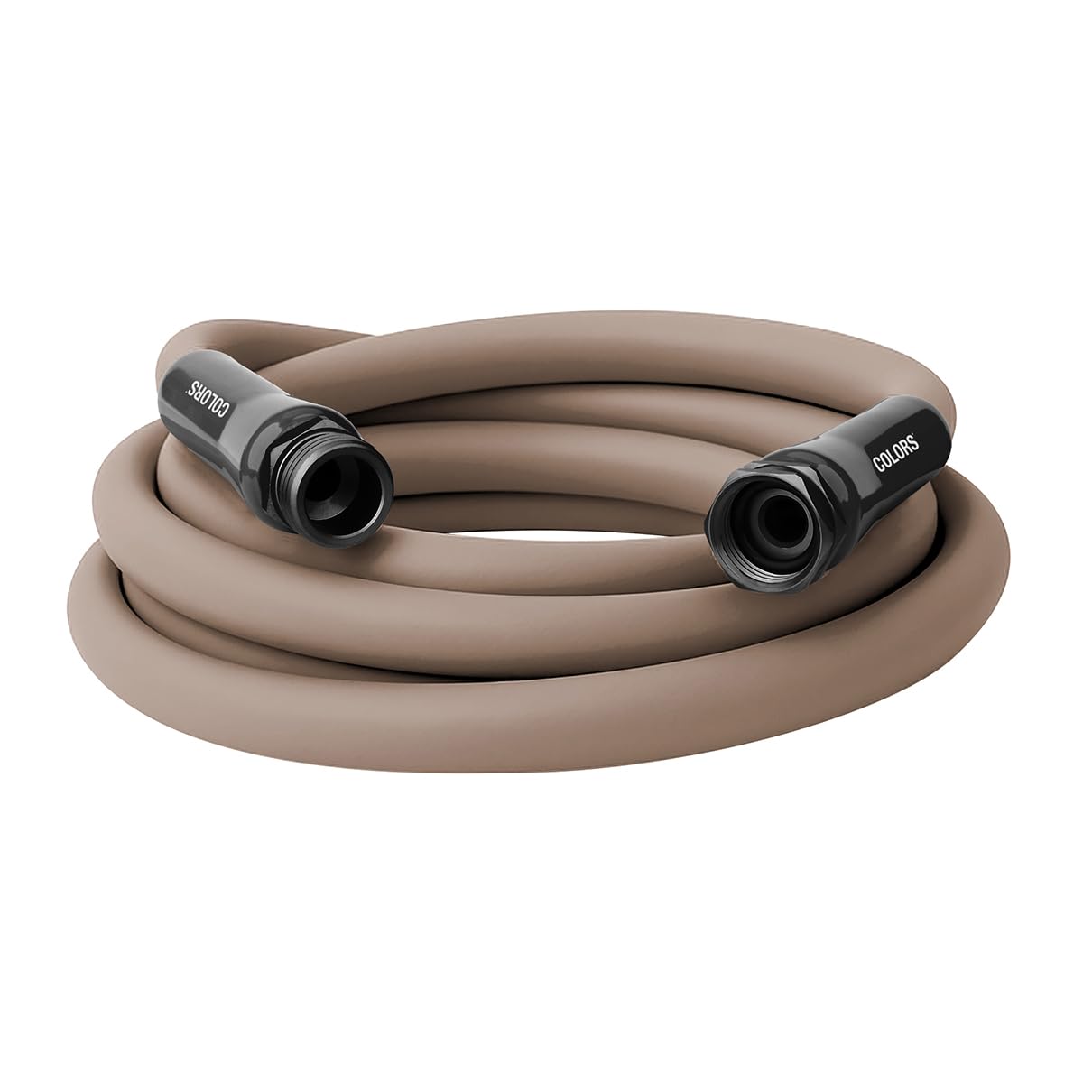 Photo 1 of Flexzilla Colors Lead-In Garden Hose 5/8in. x 10ft., Lightweight All-Weather Water Hose, Durable and Flexible, Leak-Free Connections, Brown Mulch