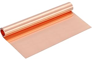 uxcell T2 Copper Sheet Roll, 0.08mm 25Ga Thick, 1070mm x 305mm/3.5Ft x 12in, Copper Strip for Craft, Electrical, House Repair