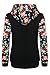 AOVCL Women's Floral Printed Long Sleeve Hooded Pullover Hoodies Sweatshirt