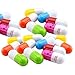 Pshine 24PCS Smiling Face Pill Shape Ballpoint Pen Cute Cartoon Favor Telescopic Vitamin Capsule Ball Pens