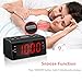 Jingsense Digital Alarm Clock Radio with AM/FM Radio, 1.2” Big Digits Display, Sleep Timer, Dimmer and Battery Backup, Bedside Alarm Clocks with Easy Snooze for Bedrooms, Table, Desk – Outlet Powered