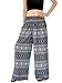 Orient Trail Women's Aztec Tribal Design Yoga Wide Leg Harem Pants M/L Black
