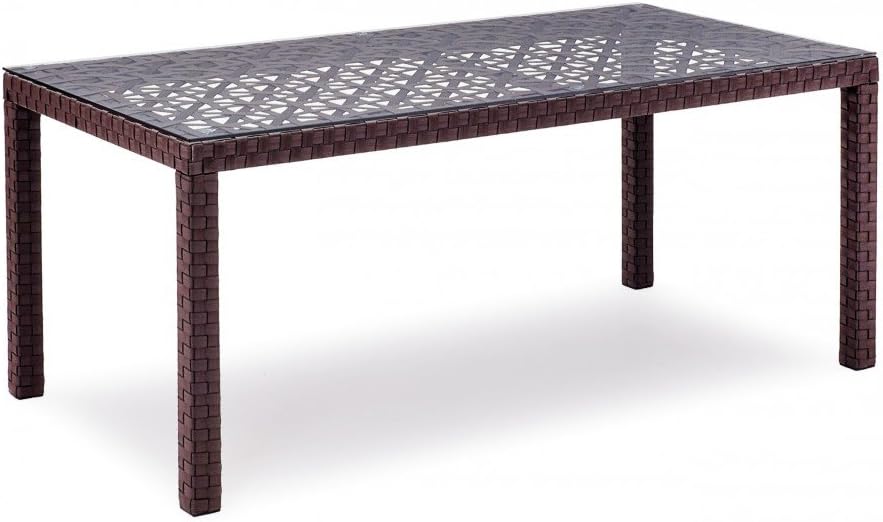 Landmann Kadeni Medium Indoor Outdoor Glass Top Table Black Amazon Co Uk Garden Outdoors