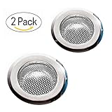 Zoevan 2 PCS Stainless Steel Kitchen Sink Strainer - Heavy Duty Advanced Basket Strainer, Large Wide Rim 4.5