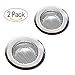 Zoevan 2 PCS Stainless Steel Kitchen Sink Strainer - Heavy Duty Advanced Basket Strainer, Large Wide Rim 4.5