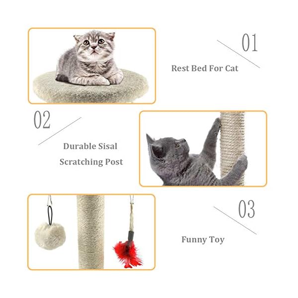Zubita-Cat-Tree-Tower-Cat-Scratcher-Kitty-Furniture-Scratching-Post-Climber-House-Cat-Play-Tower-Activity-Centre-for-Playing-Relaxing-and-Sleeping Zubita Cat Tree Tower, Cat Scratcher Kitty Furniture Scratching Post Climber House Cat Play Tower Activity Centre for…