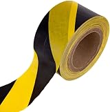 Gocableties Black Yellow 70mm x 500m Barrier Tape Non Adhesive view 3