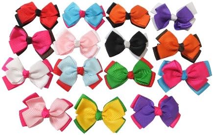 Large Boutique 3in Hair Bows for Teens Women &amp; Toddlers Girls 15pcs ⌘Grosgrain Ribbon with Alligator Clips …