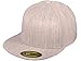 Flexfit Premium Original Blank Flatbill Fitted 210 Hat (XXL, Heather Grey)