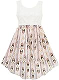 Sunny Fashion Girls Dress Hi-lo Maxi Sequin Chiffon Lace Beige