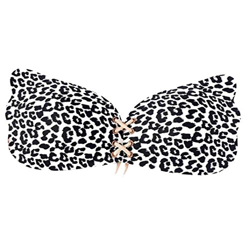Bra, Han Shi Women Invisible Silicone Push Up Underwear Bras Instant Breast Lift Covers (B, White)