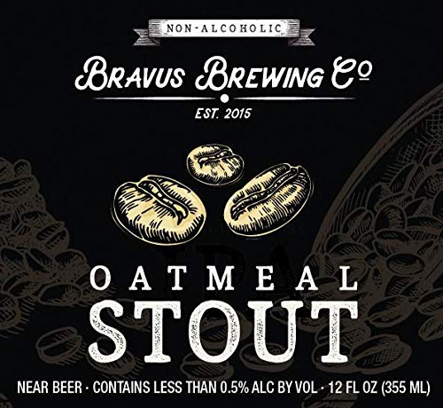 Bravus Non-Alcoholic Oatmeal Stout - 12 Fl Oz | Pack of 6