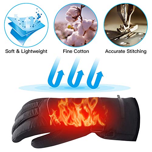 Heated Gloves, Electric Gloves for Men Women 3 Heating Temperature Adjustable TouchScreen Waterproof Warm Gloves for All Kinds of Outdoor Activities