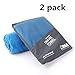 COMPAN,?INC Luxury Hotel Spa Bath Microfiber Ultra Absorbent and Fast Drying Towel Blue 2 pack
