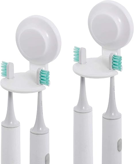 Amazon 歯ブラシホルダー2つの歯ブラシオーガナイザーのサクションカップパックドリルなし防水壁掛け式電動歯ブラシホルダーバッテリー用歯ブラシかみそり ホルダーシャワーバスルーム用 歯ブラシスタンド ホーム キッチン オンライン通販