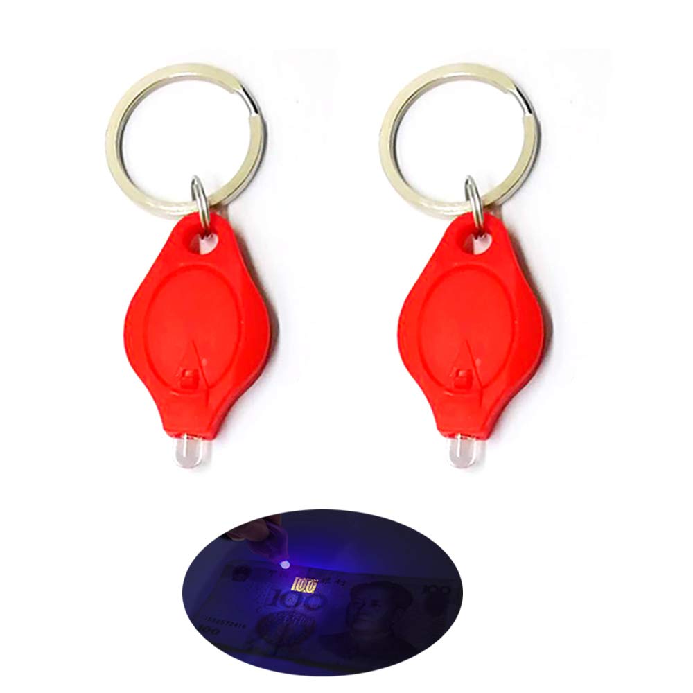 2/5 Pcs LED Mini Torch Key Chain UV Light Banknote Fake Money Detector Keychain Forged — image 1