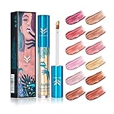 Best-topshop Metallic Liquid Lipstick Set, Matte Gothic Waterproof Long Lasting Lip Gloss Party Dress up Gift for Women Girls Halloween Christmas (Full of 12 colors)