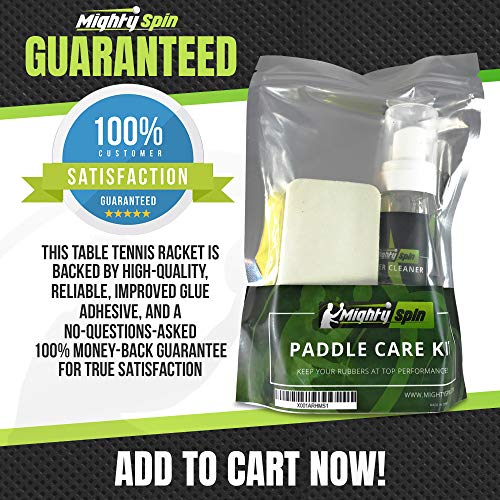 Natural Table Racket Cleaner - Ping Pong Paddle Cleaner - Keeps Table Tennis Racket Rubbers in Top Condition for Killer Spins - Bat Blade Racquet Care Kit (Cleaner Large)