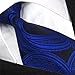 Shlax&Wing Mens Necktie Paisley Dark Blue Navy Silk Tie For Men Fashion New