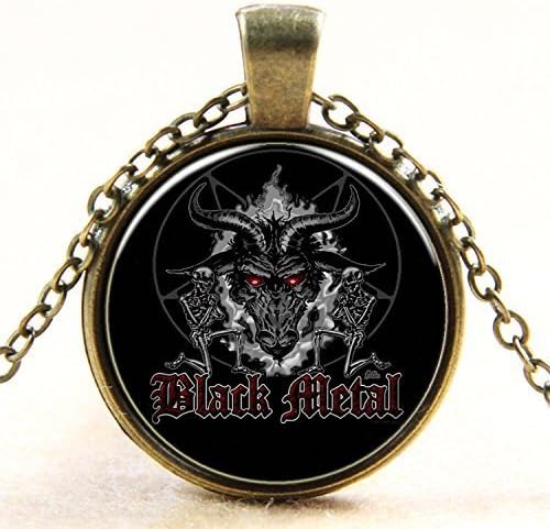 Black Metal pendant,metal music jewelry,Skull pendant,baphomet pendant, baphomet necklace, baphomet jewelry, Satanic Pendant, Devil Worship Necklace