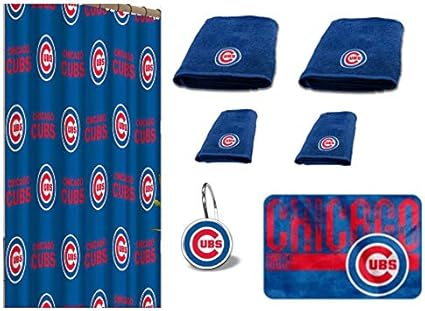 Amazon Com The Northwest Company Mlb Chicago Cubs 18 Piece Bath