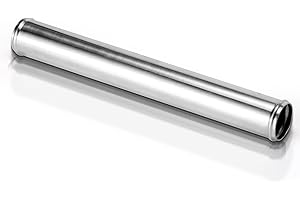 BEIJIULI 2" (51mm) OD Straight Aluminum Intercooler Pipe Piping Air Intake Tube,Length 11.8"(300mm),Universal Aluminum Pipe Tube Connector High polished