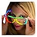 Neon Nightlife Rainbow Frame/Clear Lens Light Up Glasses